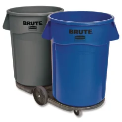 Rubbermaid Commercial 20.25 in. x 45 in. x 8 in. 300 lbs. Capacity 2-Container Tandem Dolly - Black