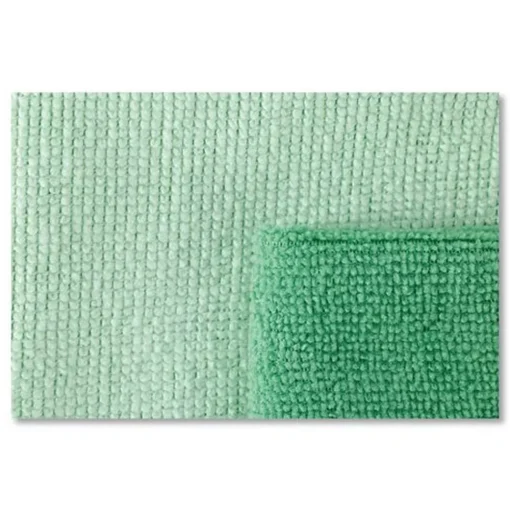 Rubbermaid Commercial 12 in. x 12 in. Microfiber Cleaning Cloths - Green (24/Pack)