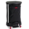 Rubbermaid Commercial 13.38 in. x 19.88 in. x 29.25 in. 30 Gallon Premium Step-On Nylon Linen Hamper Bag - Black