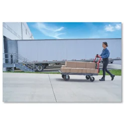 Rubbermaid Commercial 0.5 mph to 3 mph DC Motor 60 V Lithium-Ion Battery Motorized Kit for 30 in. x 60 in. Platform Trucks - Large Black/Red