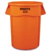 Rubbermaid Commercial Brute 32 gal Resin Container - Round Orange