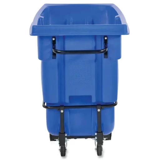 Rubbermaid Commercial BRUTE 1,250 lb Capacity 1 cu. Yd. Plastic/Steel Frame Rotomolded Recycling Tilt Truck - Blue
