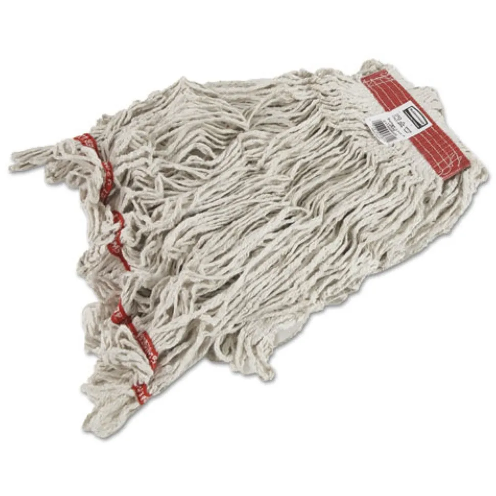 Rubbermaid Commercial Cotton/Synthetic Swinger Loop Wet Mop Heads - Large, White (6/Carton)