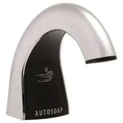 Rubbermaid Commercial FG401310 TC OneShot 1600 mL 6.8 in. x 9.8 in. x 13.8 in. Dispenser - Polished Chrome/Black