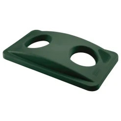 Rubbermaid Commercial FG269288GRN 20.38 in. x 11.38 in. x 2.75 in. Lid for Slim Jim Bottle Recycling Container - Green