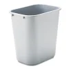 Rubbermaid Commercial 7-Gallon Rectangular Deskside Wastebasket - Gray
