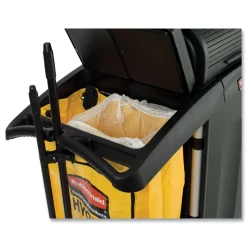 Rubbermaid Commercial High-Security Healthcare Cleaning Cart - Black