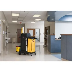 Rubbermaid Commercial High-Security Healthcare Cleaning Cart - Black