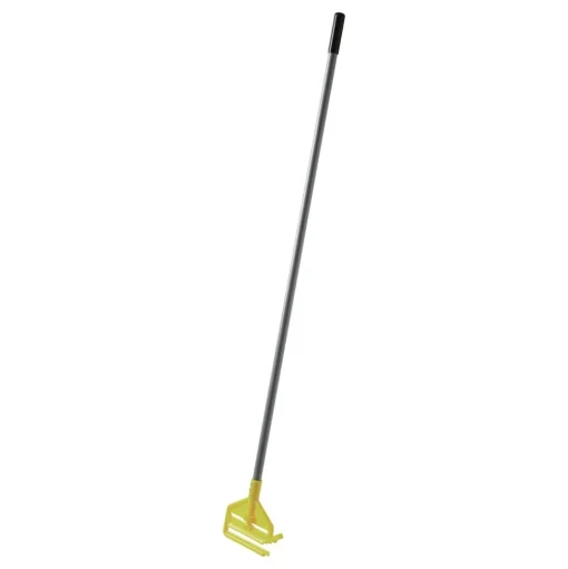 Rubbermaid Commercial Invader Fiberglass Side-Gate 1 in. Diameter x 60 in. Wet-Mop Handle - Gray/Yellow