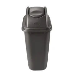 Rubbermaid Commercial Rectangular Free-Swinging Plastic Lids - Black