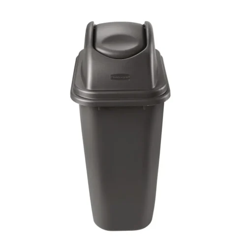Rubbermaid Commercial Rectangular Free-Swinging Plastic Lids - Black