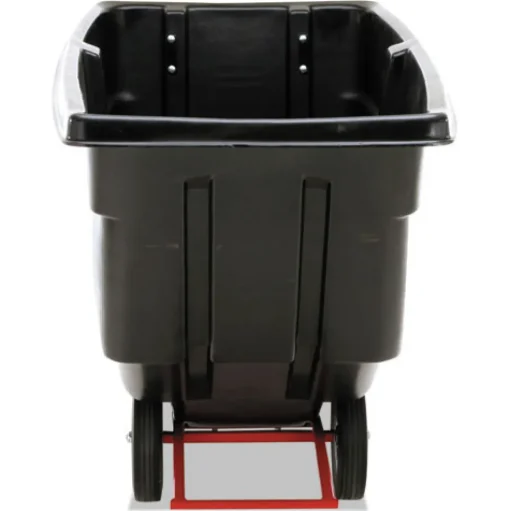 Rubbermaid Commercial Rotomolded Plastic Rectangular 850 lbs. Capacity Tilt Truck - Black
