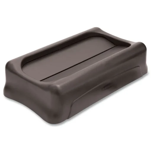 Rubbermaid Commercial Slim Jim 11.38 in. x 20.5 in. x 5 in. Swing Lid - Black