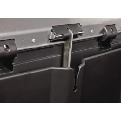 Rubbermaid Commercial Slim Jim 24-Gallon Front Step Style Stainless Steel Step-On Container - Black