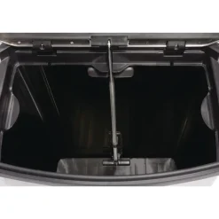 Rubbermaid Commercial Slim Jim 24-Gallon Front Step Style Stainless Steel Step-On Container - Black