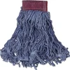 Rubbermaid Commercial Super Stitch Cotton/Synthetic Blend Mop Head - Large, Blue (6/Carton)