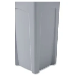 Rubbermaid Commercial Untouchable 23 Gallon Square Plastic Waste Container - Gray