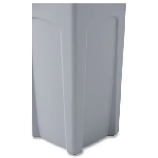 Rubbermaid Commercial Untouchable 23 Gallon Square Plastic Waste Container - Gray