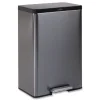 Rubbermaid Elite Step-On Trash Can 12 gal Metal Charcoal Stainless Steel/Black