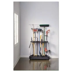 Rubbermaid FastTrack Garage Tool Tower Rack Plastic Holds Up to 40 Tools 38-in x 20.5-in x 34.4-in Black