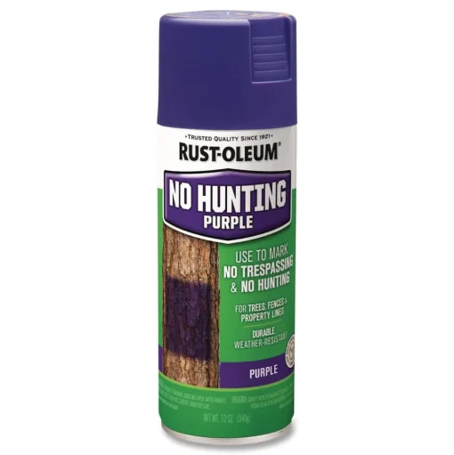 Rust-Oleum 12 oz. Aerosol Can Specialty No Hunting Spray Paint - Flat Purple (6/Carton)