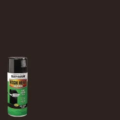 Rust-Oleum High Heat Enamel Spray Paint, Semi-Gloss Black, 12 oz Aerosol Can, 6/Carton