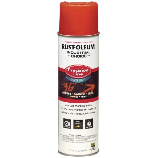 Rust-Oleum Industrial Choice 20 oz. Aerosol Can Precision Line Marking Paint - Flat/Matte Orange (12/Carton)