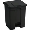 Safco 23 Gallon Large Capacity Plastic Step-On Receptacle - Black
