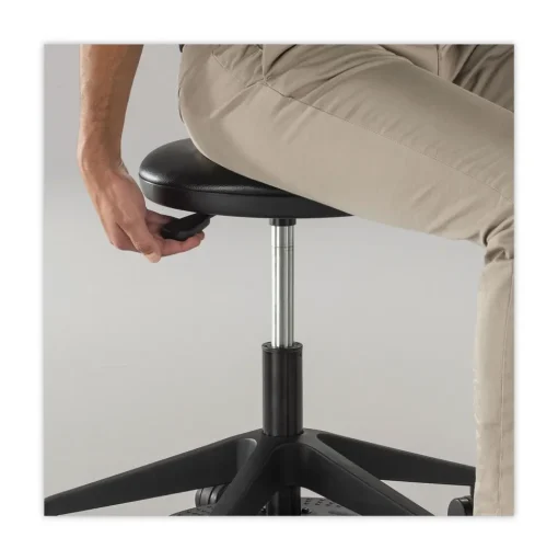 Safco 19.25 in. - 24.25 in. Seat Height, Supports Up to 250 lbs., Lab Stool - Black
