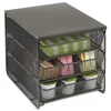 Safco 11.5 in. x 8.25 in. x 8.25 in. 7 Compartments 3 Drawer Hospitality Organizer - Black