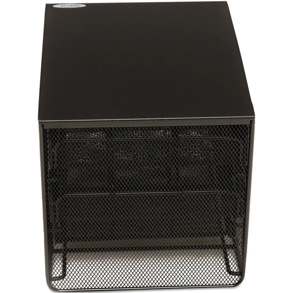 Safco 11.5 in. x 8.25 in. x 8.25 in. 7 Compartments 3 Drawer Hospitality Organizer - Black