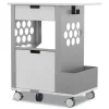 Safco 28 in. x 20 in. x 33.5 in. 2 Shelves 2 Drawers 1 Bin 150 lbs. Capacity Metal Mobile Storage Cart - White