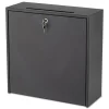 Safco 18 in. x 7 in. x 18 in. Wall-Mountable Interoffice Mailbox - Black