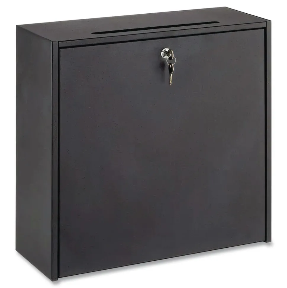 Safco 18 in. x 7 in. x 18 in. Wall-Mountable Interoffice Mailbox - Black