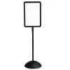Safco 14.25 in. x 22.5 in. x 65 in. WriteWay Two-Sided Dry Erase Standing Message Sign - White Surface/Black Frame