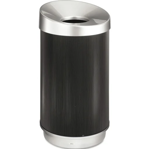 Safco At-Your-Disposal 28-Gallon Polyethylene Vertex Receptacle - Black