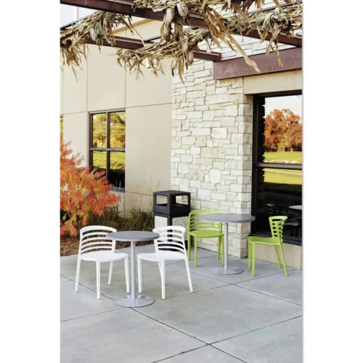 Safco Canmeleon 38-Gallon Side-Open Aggregate Panel Receptacles - Black