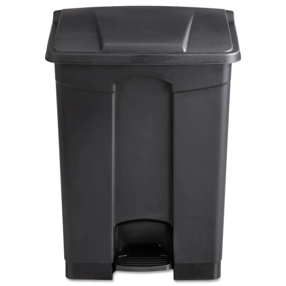 Safco 17-Gallon Plastic Step-On Receptacle - Black