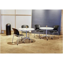 Safco 15-Gallon Steel Dome Top Receptacle with Spring-Loaded Door - Black