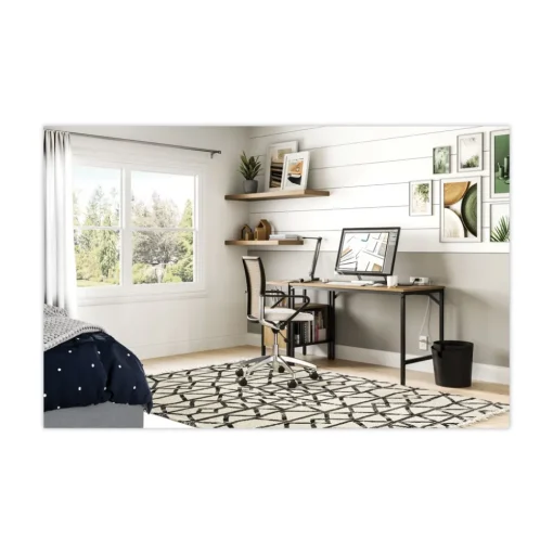 Safco Simple 45.5 in. x 23.5 in. x 29.5 in. Work Desk - Walnut
