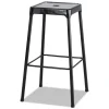 Safco Supports Up to 250 lbs. 29 in. Seat Height Bar-Height Steel Stool, Backless - Black