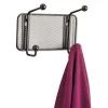 Safco 8.5w x 3d x 5.5h 2-Hook Onyx Mesh Wall Racks - Black