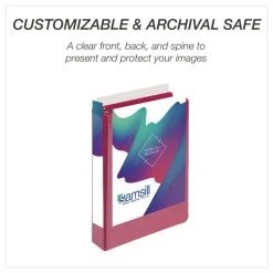 Samsill 8.5 in. x 5.5 in. 1 in. Capacity 3 Rings Economy Round Ring View Binder - Assorted (6/Carton)