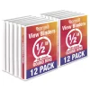 Samsill 11 in. x 8.5 in. 0.5 in. Capacity 3 Rings Economy Round Ring View Binder - White (12/Carton)