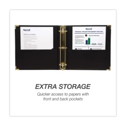 Samsill Classic Collection 11 in. x 8.5 in. 3 Rings 2 in. Capacity Ring Binder - Black