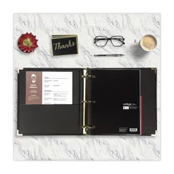 Samsill Classic Collection 11 in. x 8.5 in. 3 Rings 2 in. Capacity Ring Binder - Black