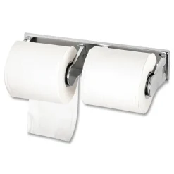 San Jamar 12.38 in. x 4.5 in. x 2.75 in. Locking Toilet Tissue Dispenser - Chrome