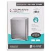 San Jamar 11.38 in. x 4 in. x 14.75 in. C-Fold/Multifold Towel Dispenser - Stainless Steel