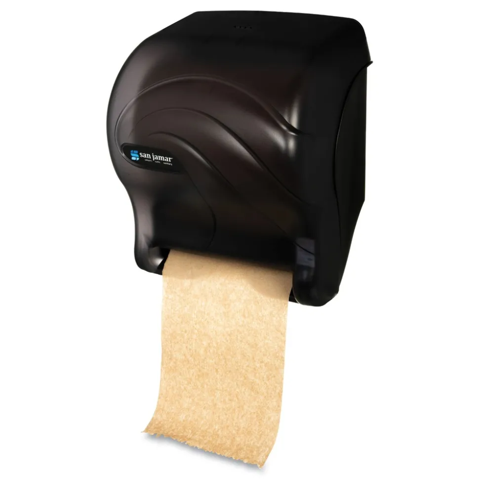 San Jamar 11.75 in. x 9.13 in. x 14.44 in. Tear-N-Dry Essence Touchless Towel Dispenser - Black Pearl