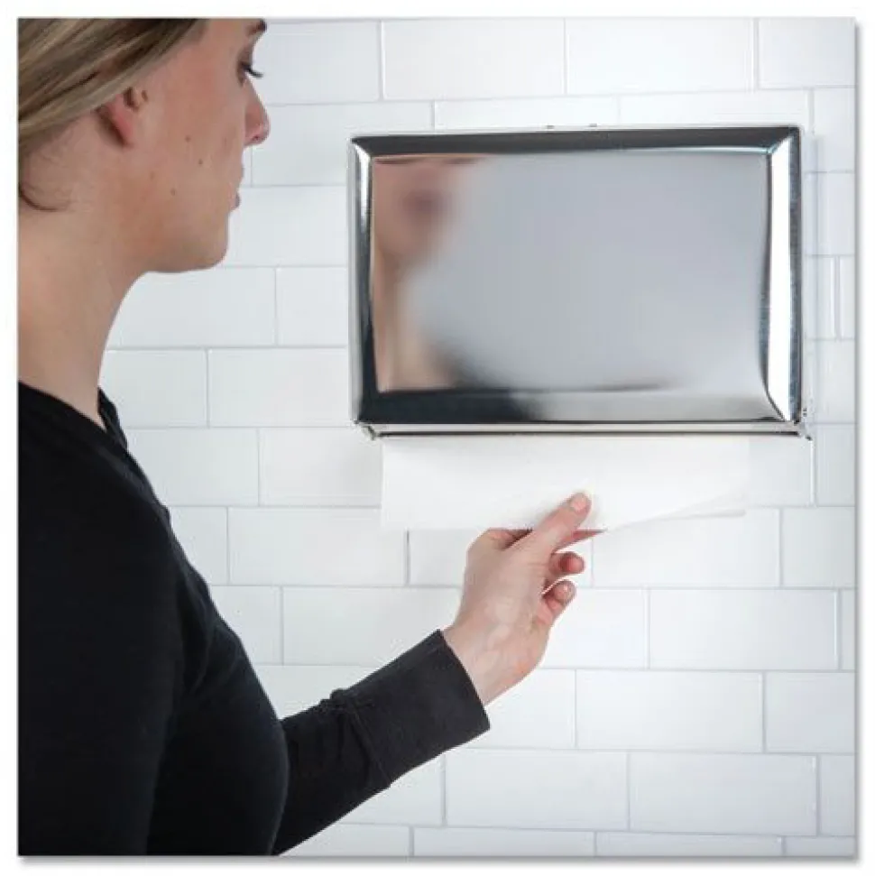 San Jamar 10.75 in. x 6 in. x 7.5 in. Singlefold Paper Towel Dispenser - Chrome